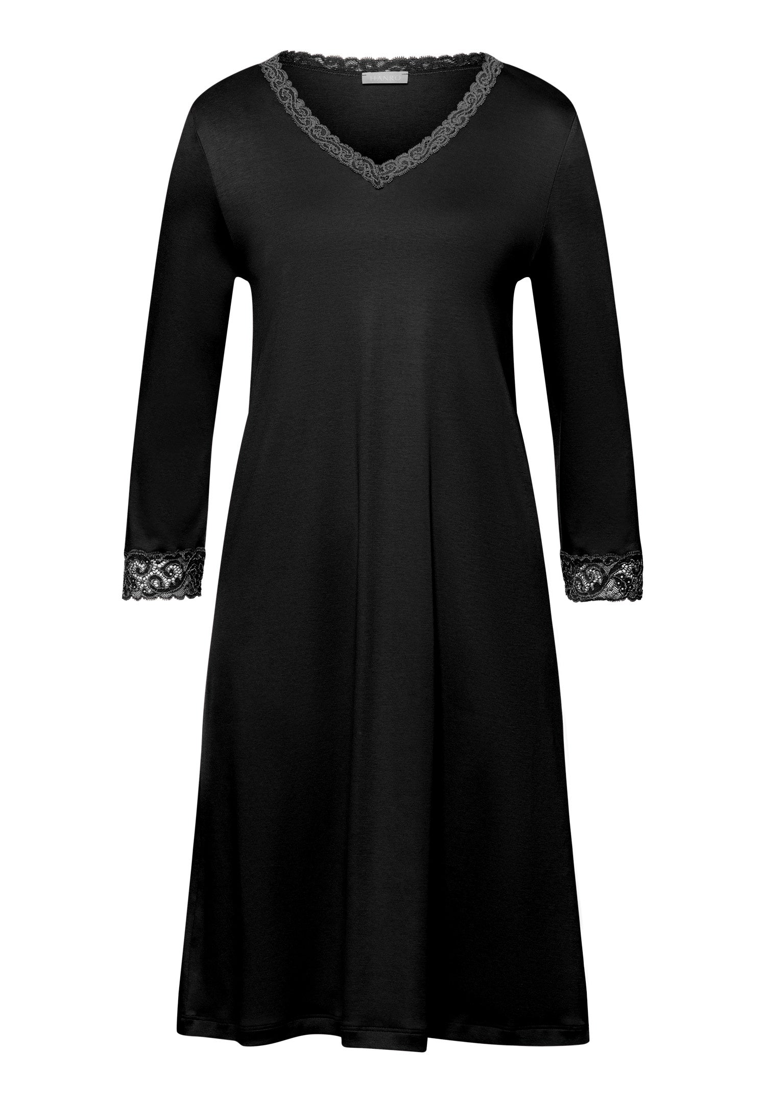 Moments 3/4 Sleeve Gown Nightdress 100cm | Black 77162-019