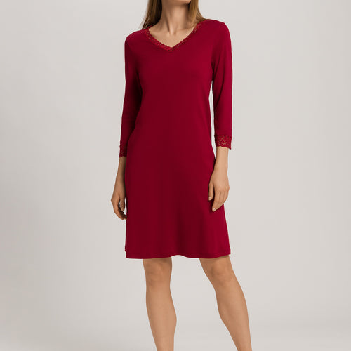 Moments 3/4 Sleeve Gown Nightdress 100cm | Red Dahlia 77162-2418