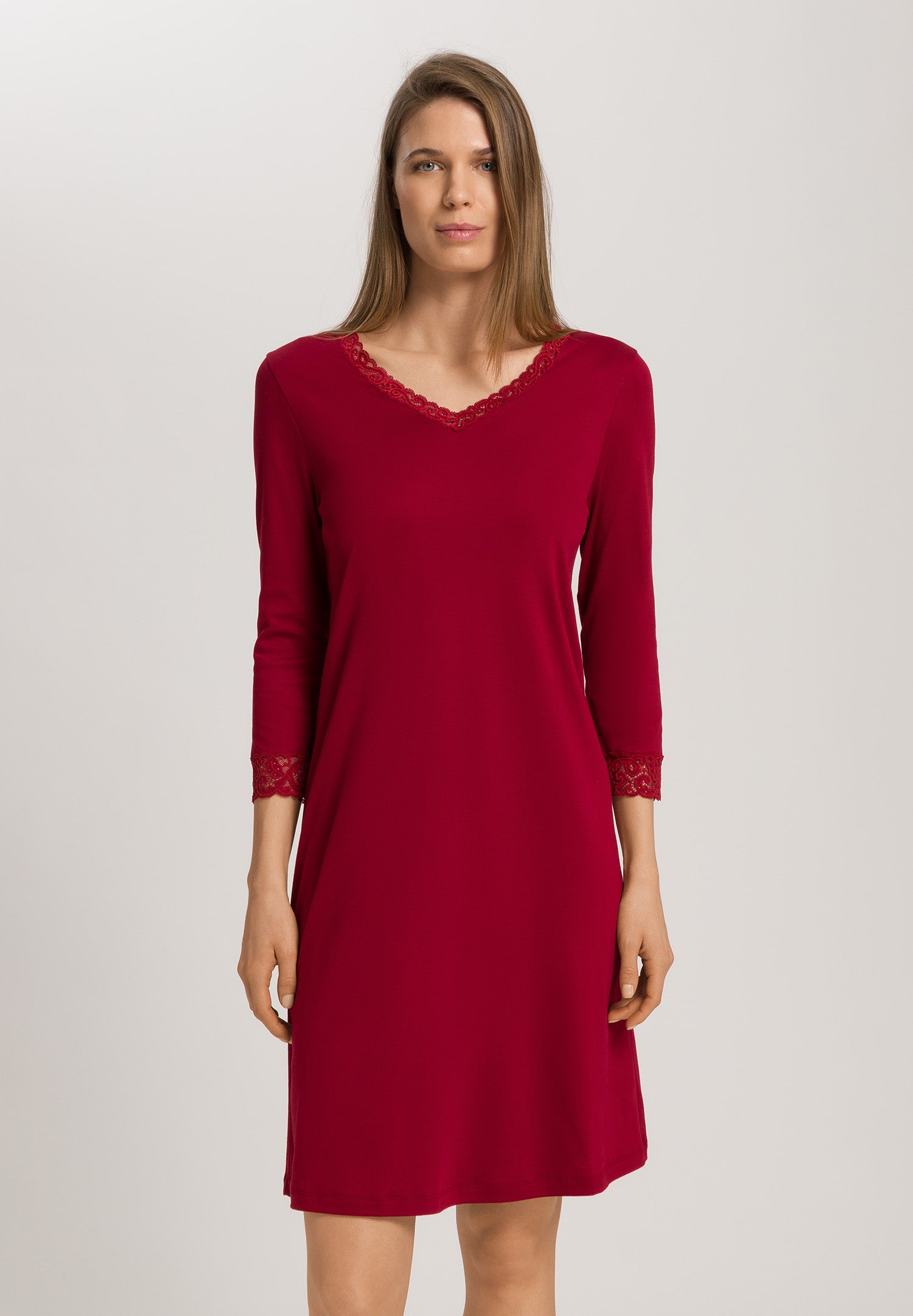 Moments 3/4 Sleeve Gown Nightdress 100cm | Red Dahlia 77162-2418