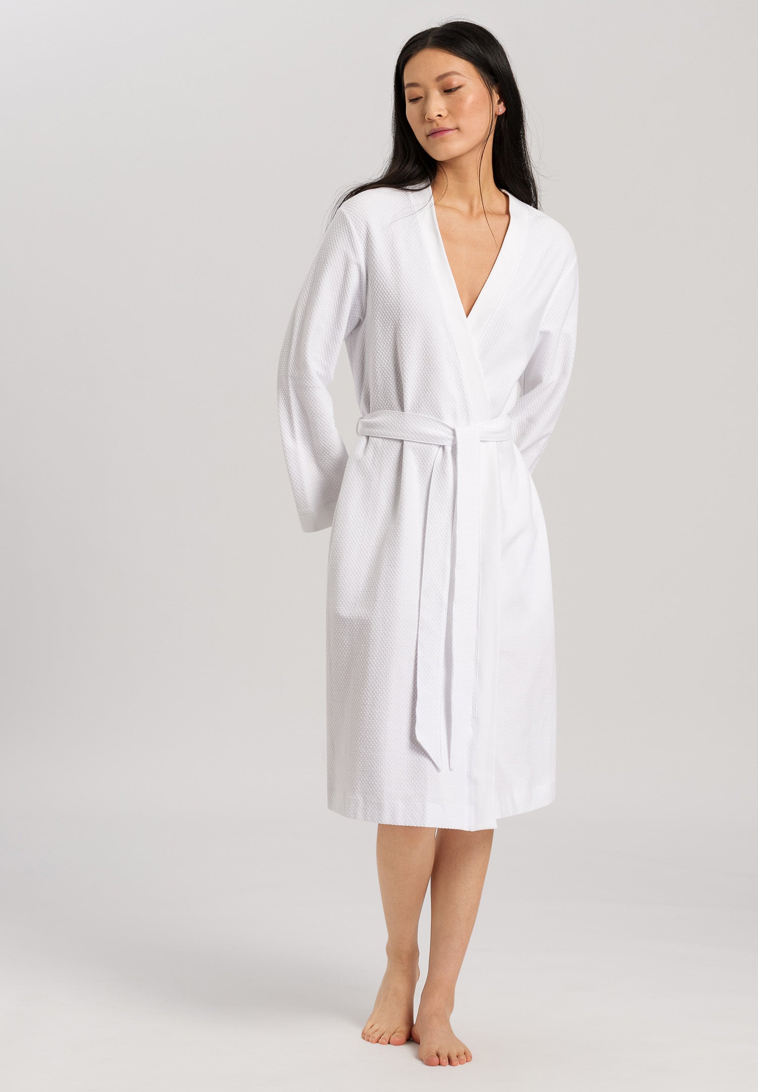 white cotton dressing gown womens Women's White Robes & Wraps