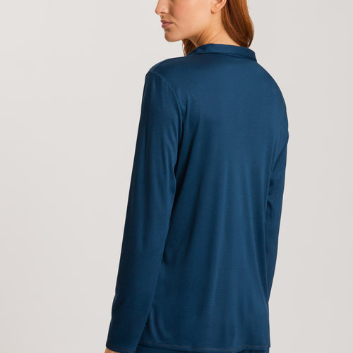 77305 Grand Central Long Sleeve Button Front Shirt - 1652 Mystic Blue