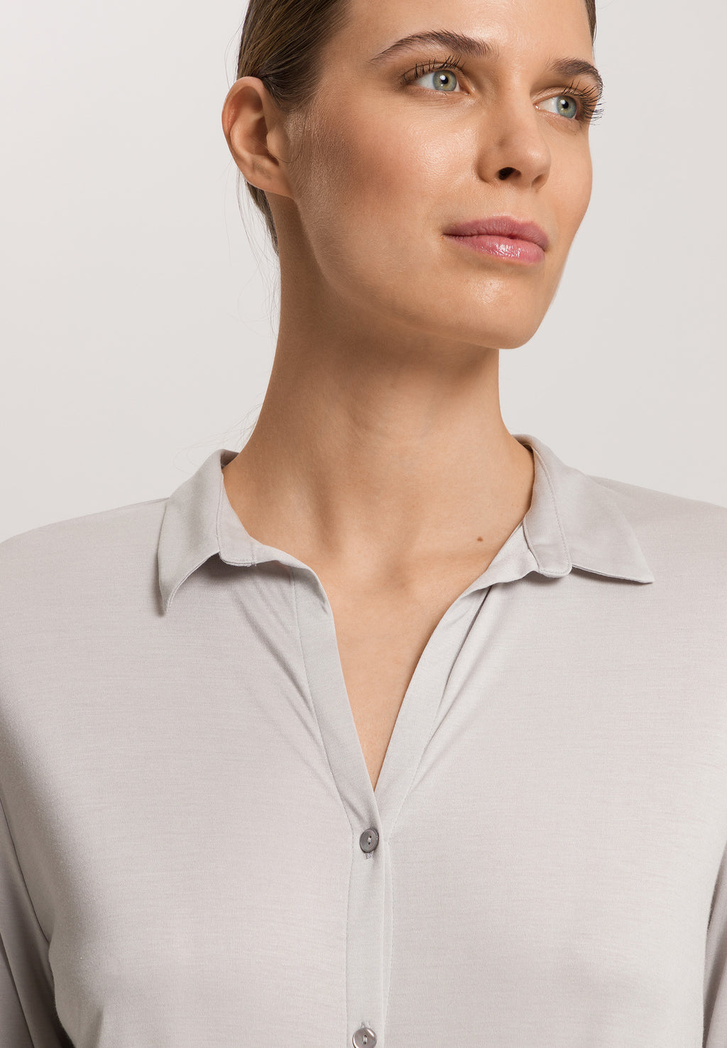 Grand Central Silk Blend Shirt | Silver Vapor 77305-2652