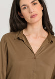 77305 Grand Central L/Slv Button Front Shirt - 2821 Walnut
