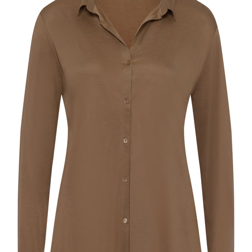 77305 Grand Central L/Slv Button Front Shirt - 2821 Walnut