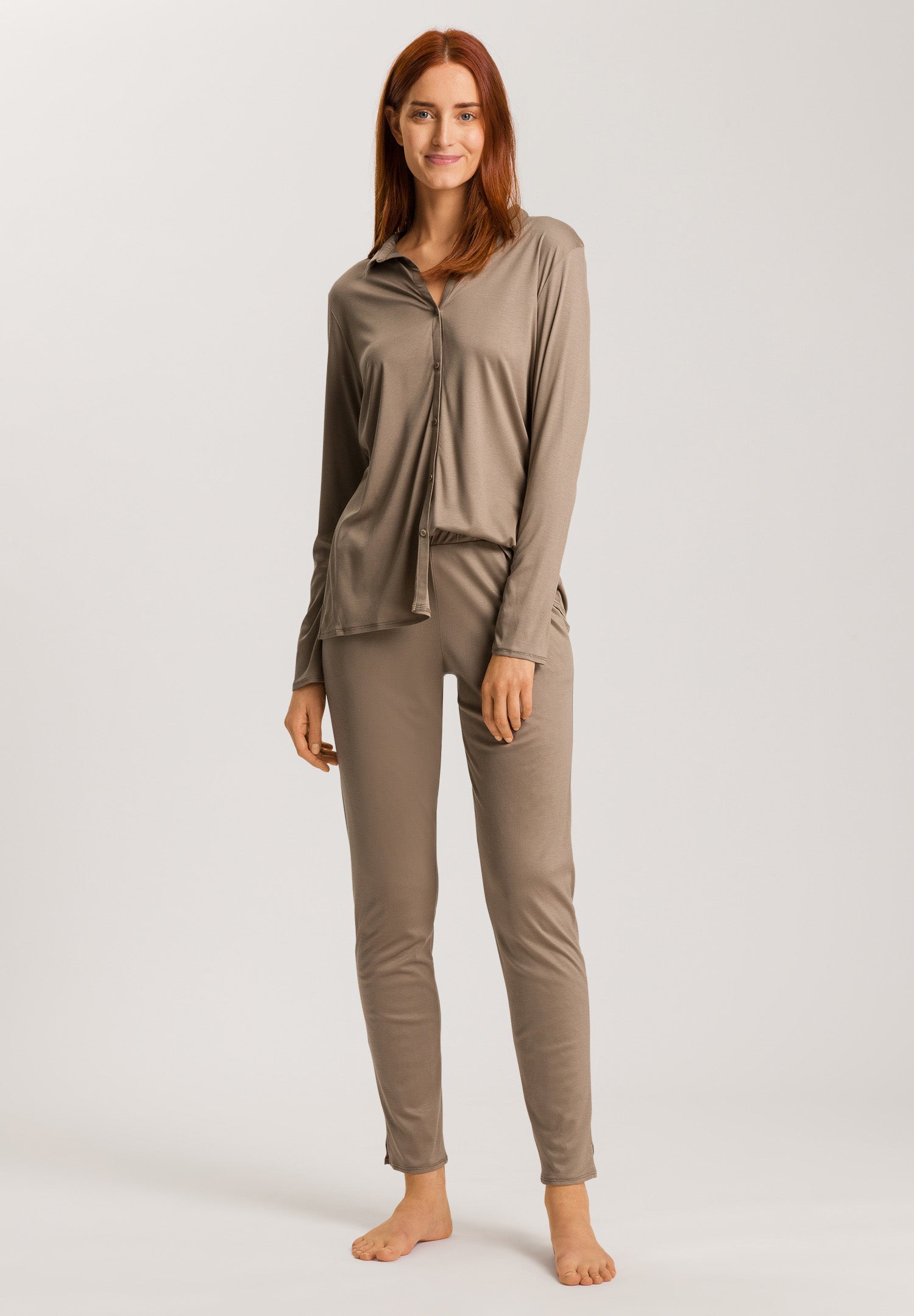 77305 Grand Central Long Sleeve Button Front Shirt - 2847 Taupe