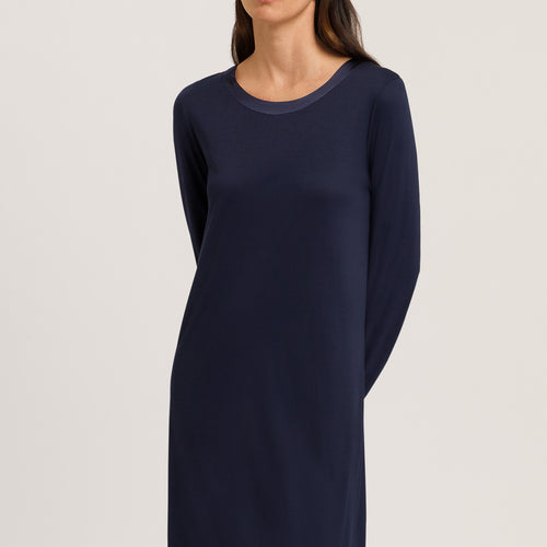 77339 Grand Central L/Slv Nightgown 100cm - 1610 Deep Navy