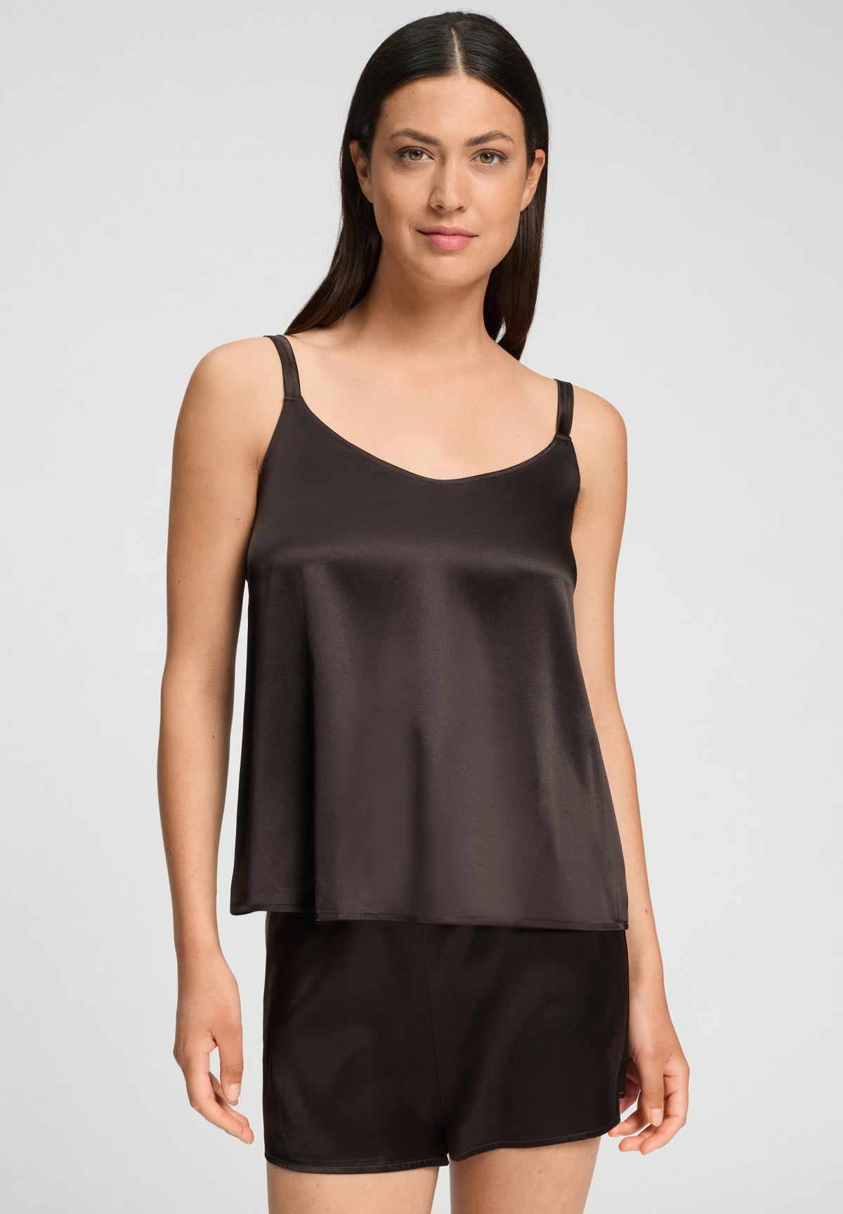 Grand Central Relaxed Silk Camisole | Dark Mocha 77380-2185