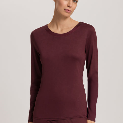 Grand Central Silk Trim Relaxed Top | Vivid Brown 77381-2421