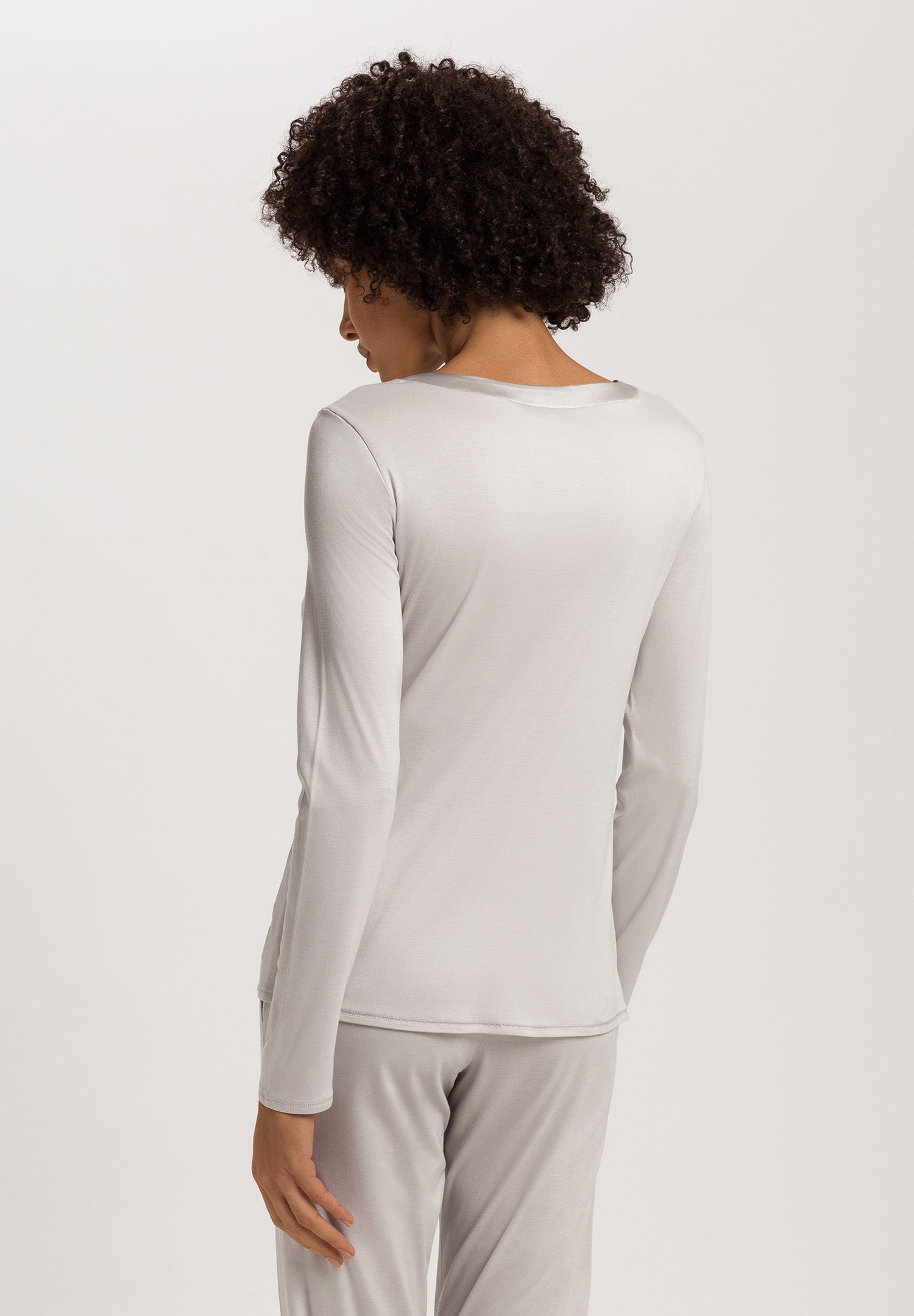 Grand Central Silk Trim Relaxed Top | Silver Vapor 77381-2652