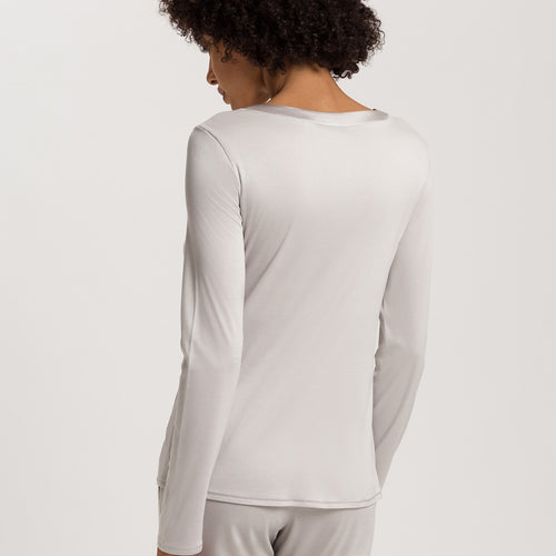 Grand Central Silk Trim Relaxed Top | Silver Vapor 77381-2652