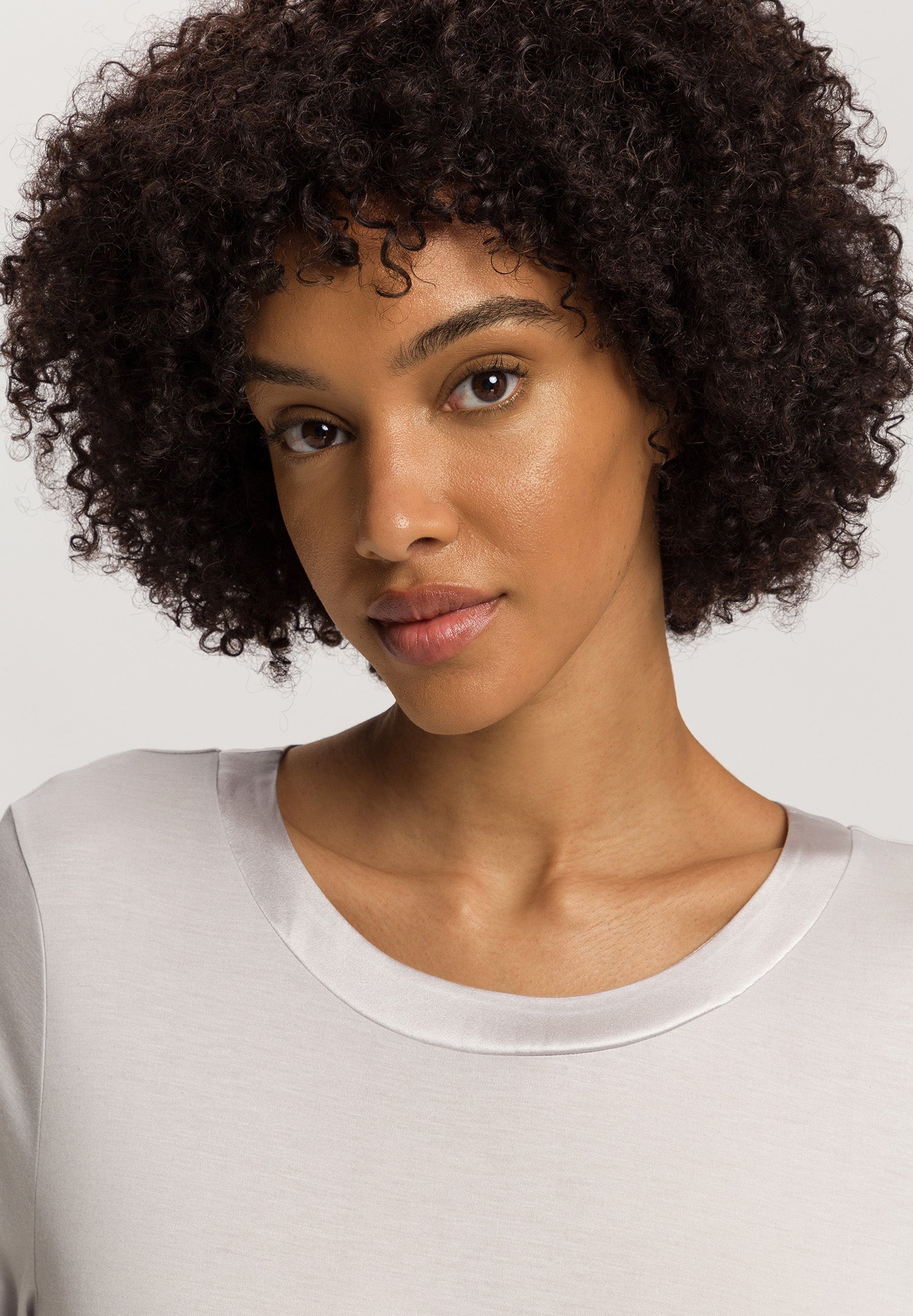 Grand Central Silk Trim Relaxed Top | Silver Vapor 77381-2652