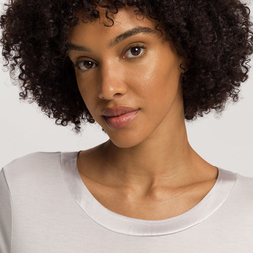 Grand Central Silk Trim Relaxed Top | Silver Vapor 77381-2652