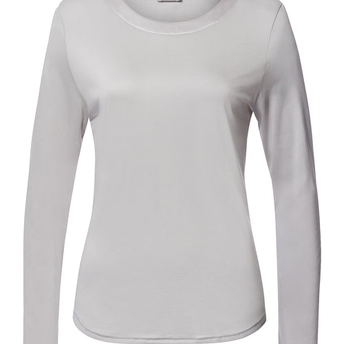 Grand Central Silk Trim Relaxed Top | Silver Vapor 77381-2652