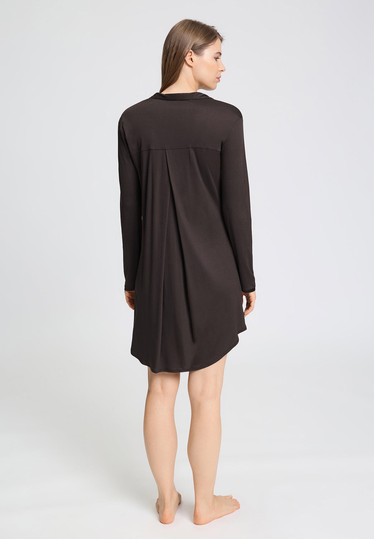 Grand Central Button Front Sleep Shirt | Dark Mocha 77420-2185