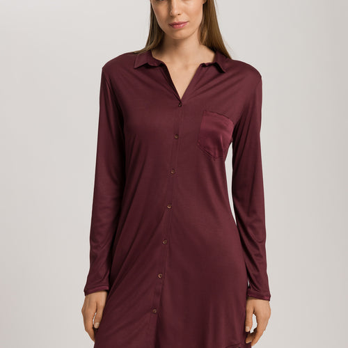 Grand Central Button Front Sleep Shirt | Vivid Brown 77420-2421