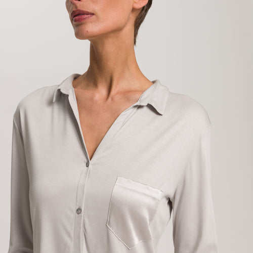 Grand Central Button Front Sleep Shirt | Silver Vapor 77420-2652