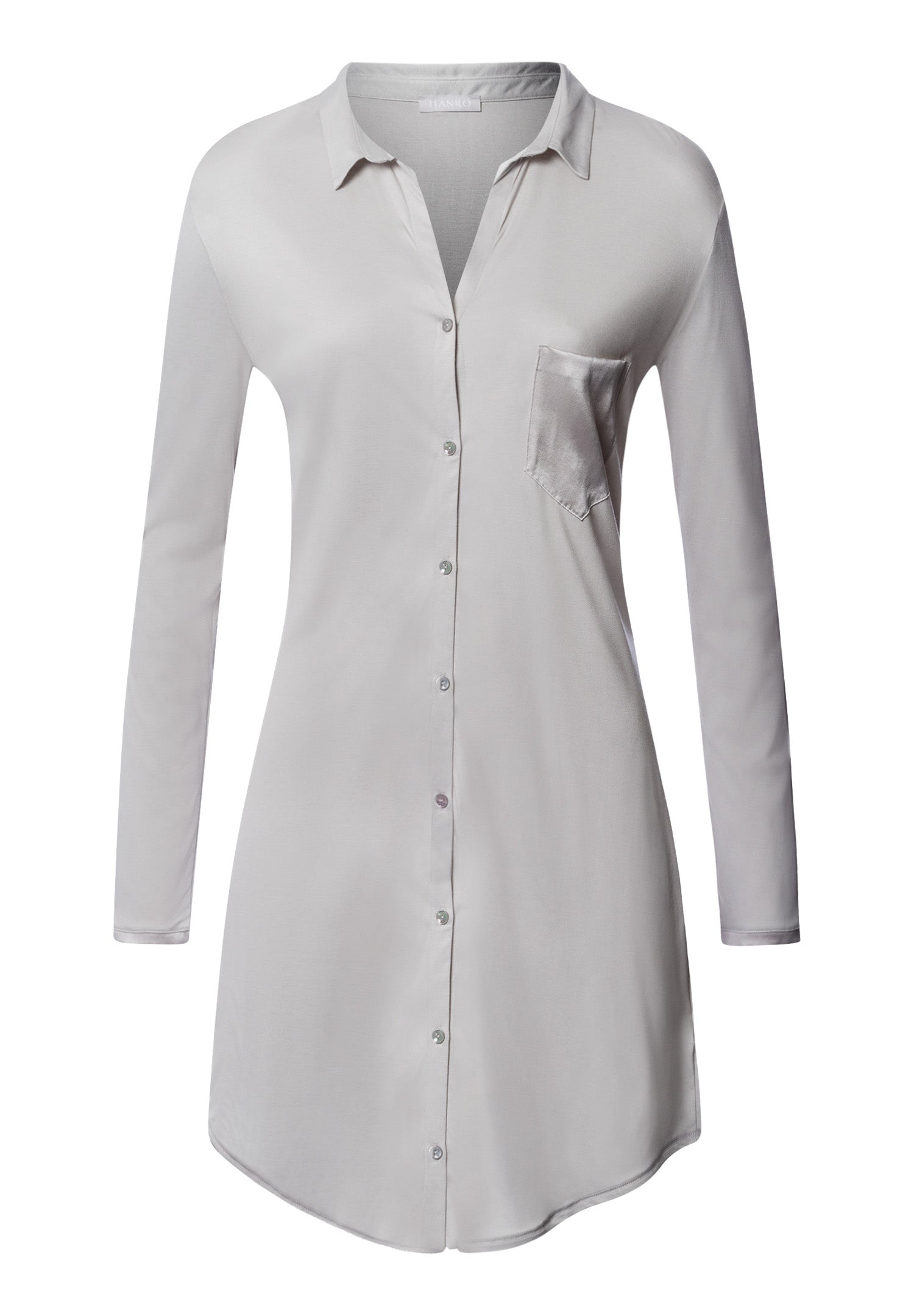 Grand Central Button Front Sleep Shirt | Silver Vapor 77420-2652