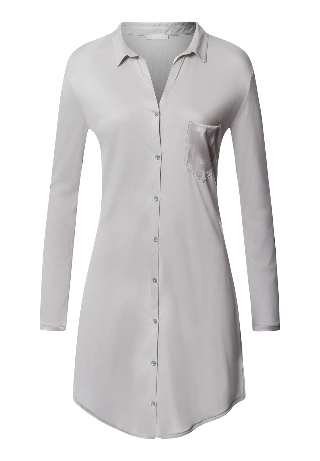 Grand Central Button Front Sleep Shirt | Silver Vapor 77420-2652