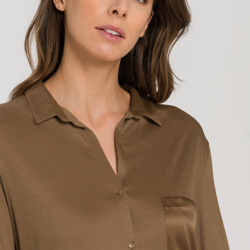 77420 Grand Central Boyfriend Shirt - 2821 Walnut