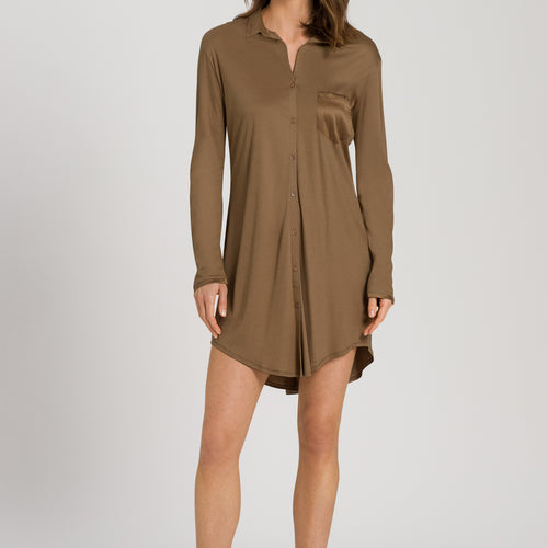 77420 Grand Central Boyfriend Shirt - 2821 Walnut