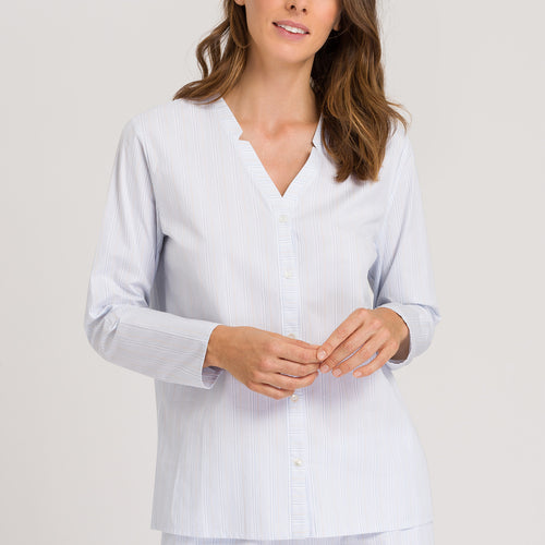 77457 Sleep And Lounge Woven Long Sleeve Shirt - 2369 Dreamy Stripe