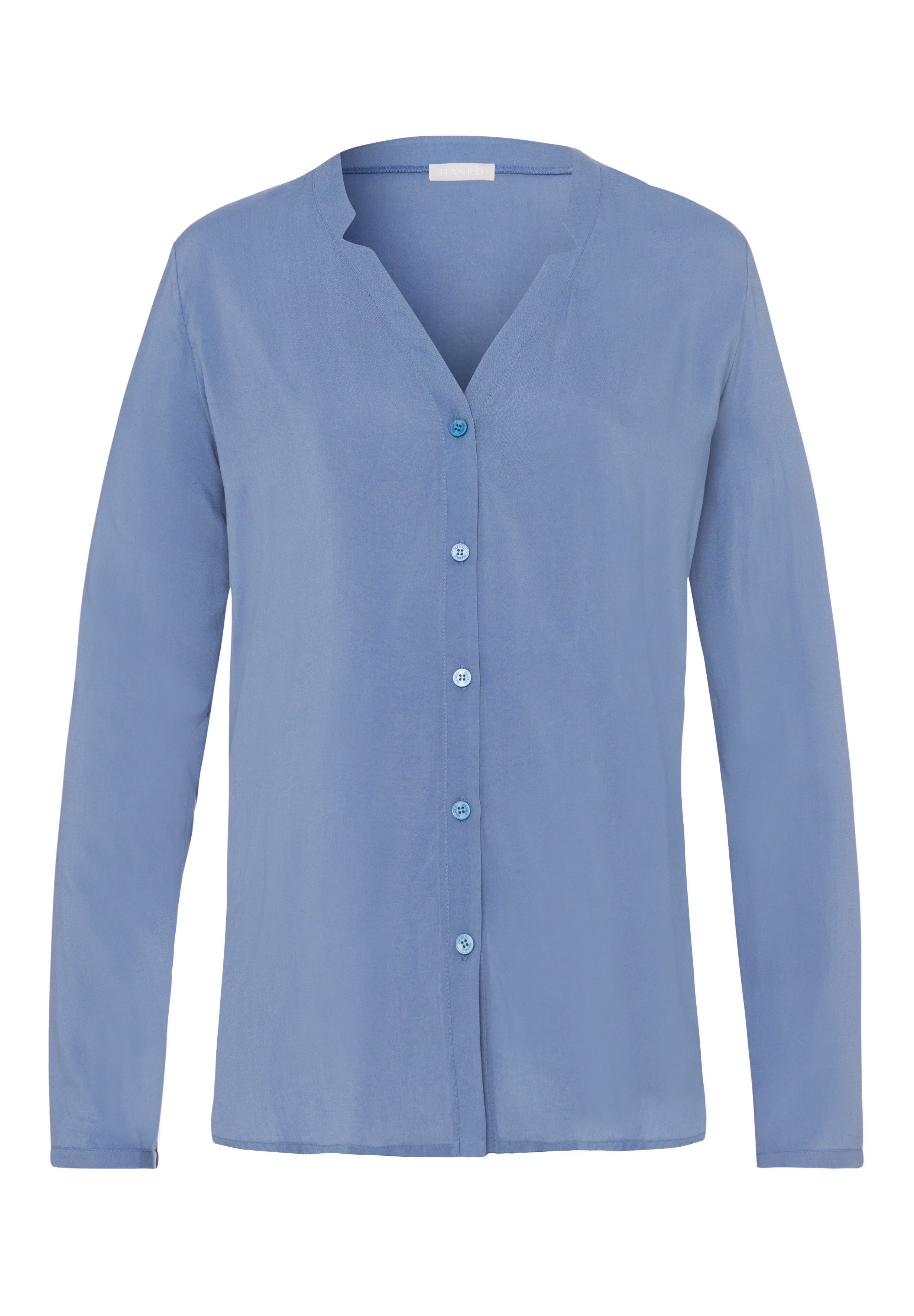 77611 Sleep And Lounge Woven Long Sleeve Shirt - 1530 Soft Blue