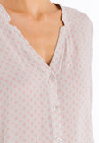 77611 Sleep And Lounge Woven Long Sleeve Shirt - 1930 Minimal Blush