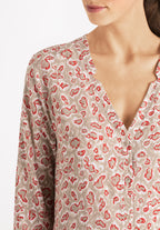 Sleep And Lounge Button Front Shirt | White 77611-2004