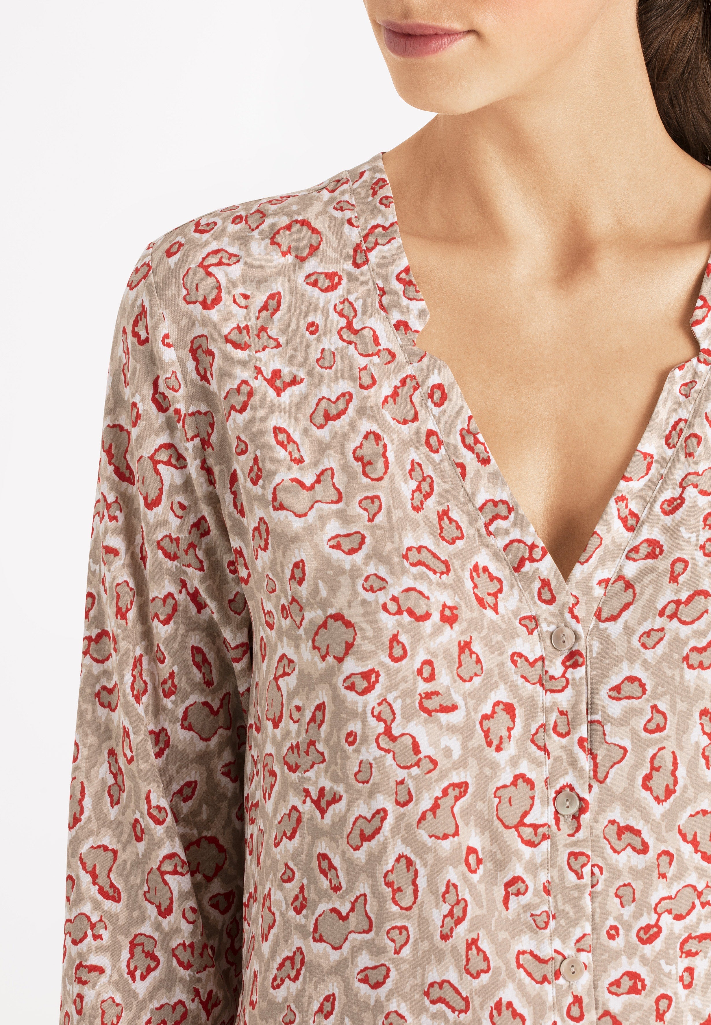 Sleep And Lounge Button Front Shirt | White 77611-2004