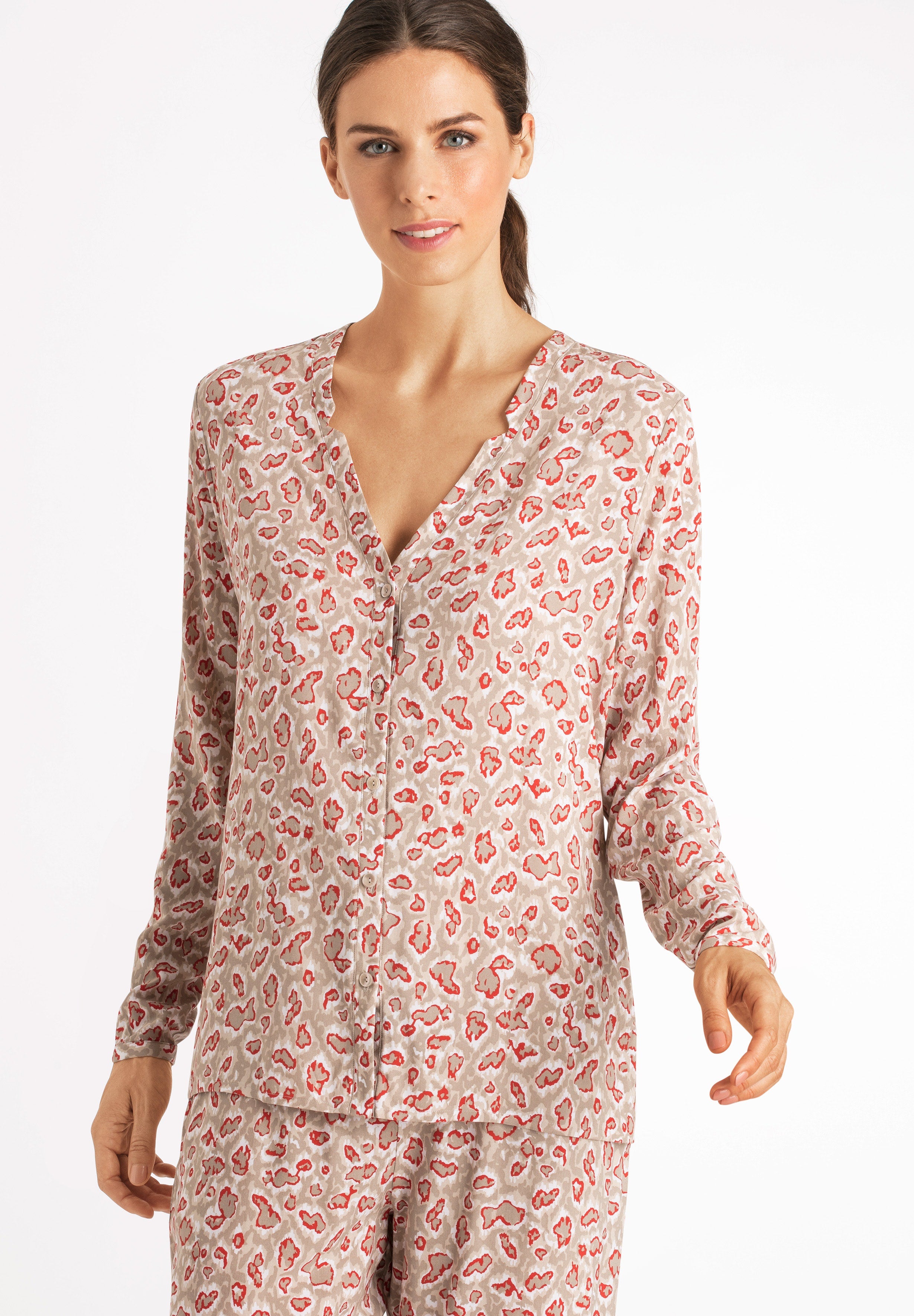 Sleep And Lounge Button Front Shirt | White 77611-2004