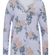 77611 Sleep And Lounge Woven Long Sleeve Shirt - 2069 Marble Flowers