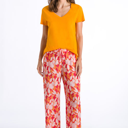 77617 Sleep And Lounge Woven Long Pant - 2916 Sunny Flower Print