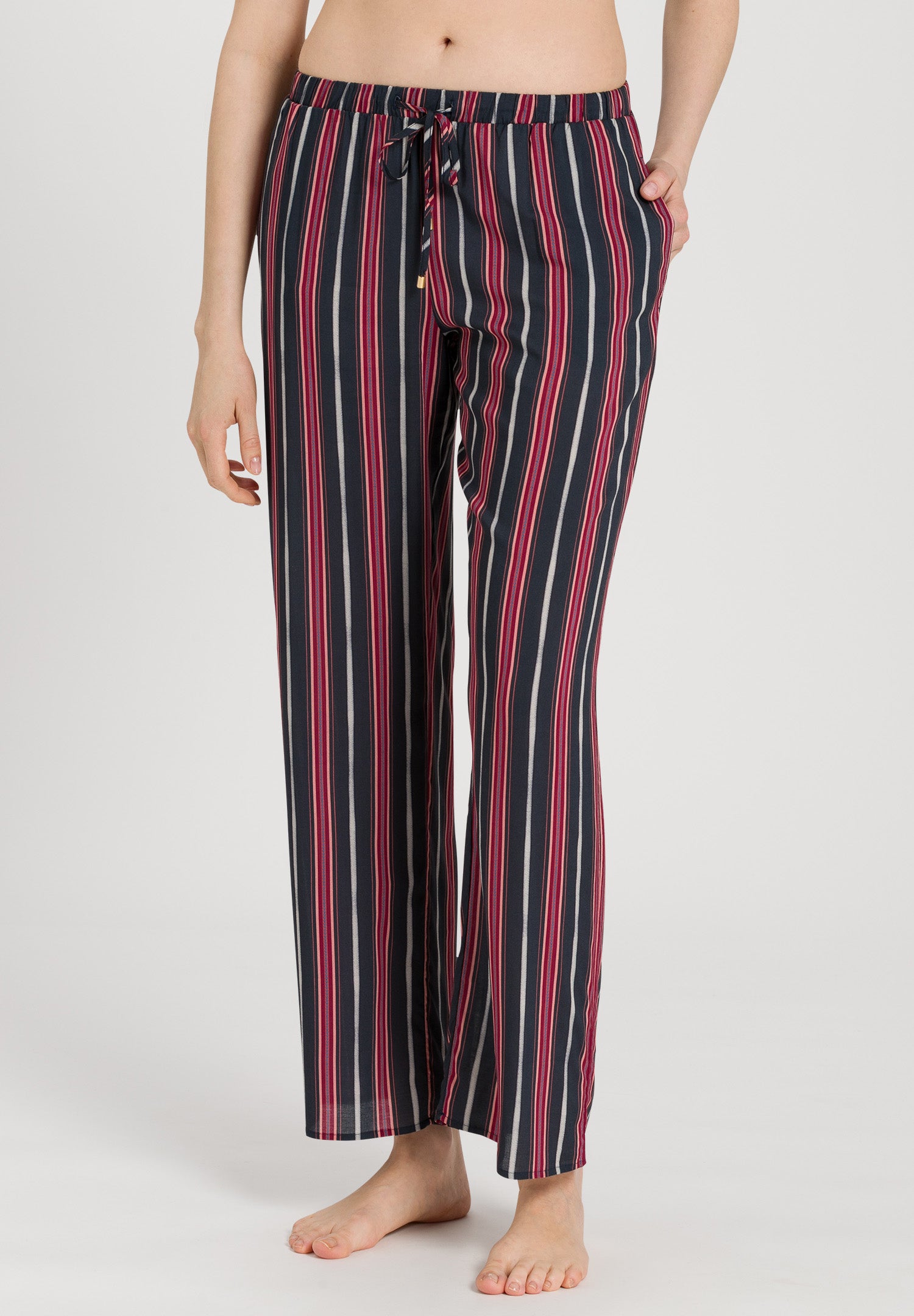 77617 Sleep And Lounge Woven Long Pant - 2984 Marsala Stripe