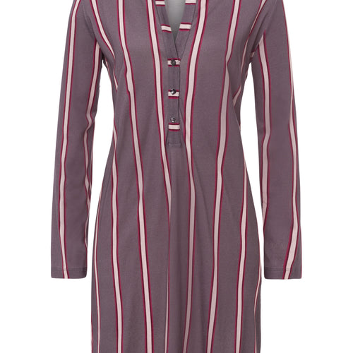 77618 Sleep And Lounge Long Sleeve Gown - 2934 Sleek Stripe