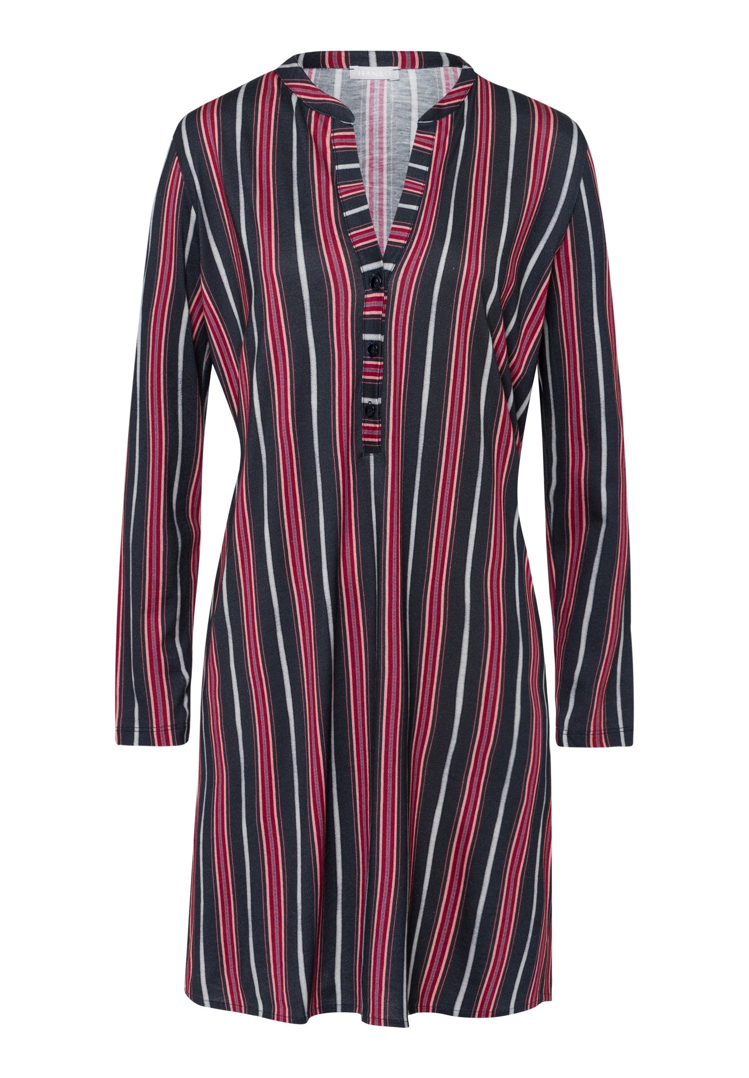 77618 Sleep And Lounge Long Sleeve Gown - 2984 Marsala Stripe