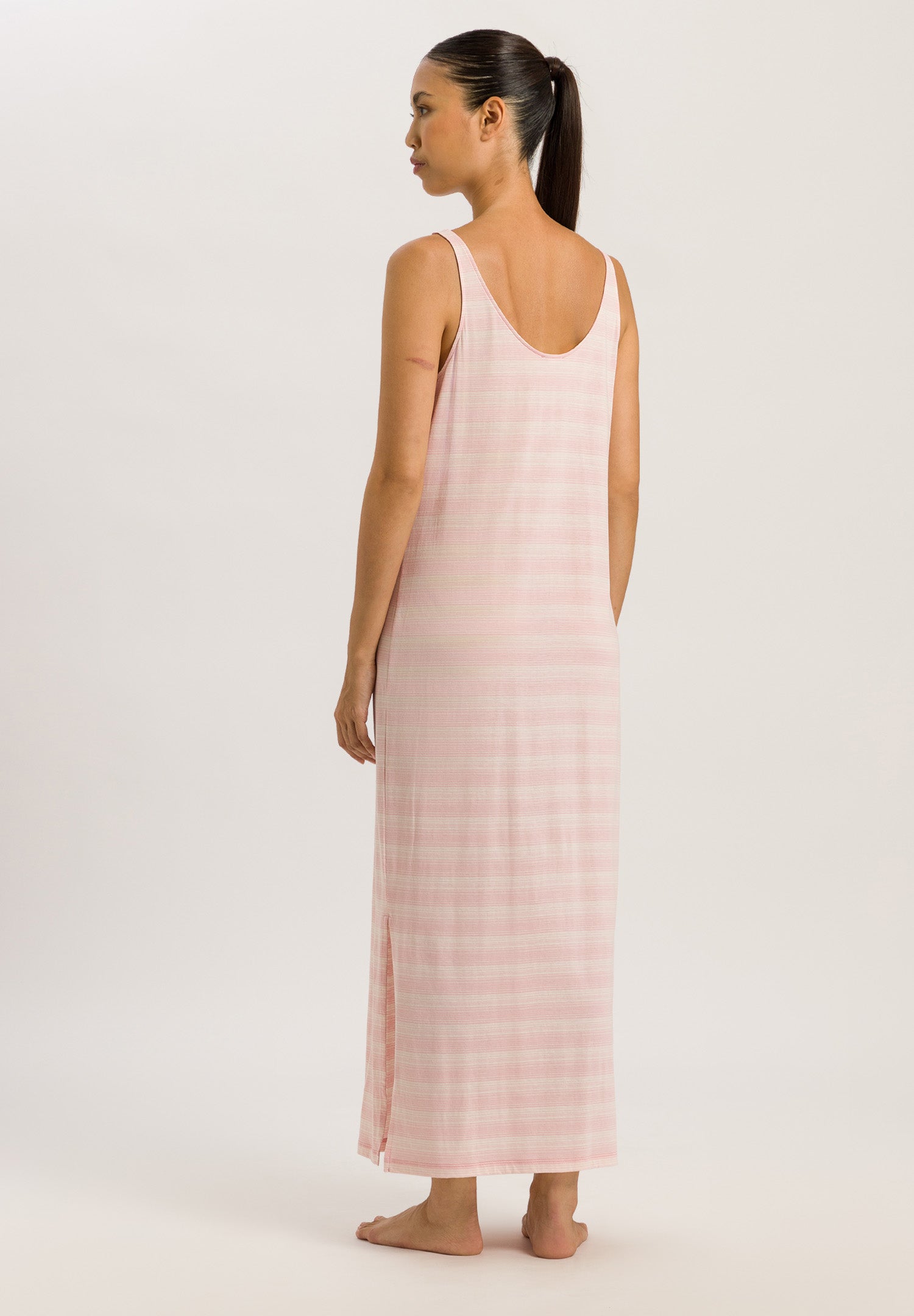 77655 Laura LONG TANK GOWN - 2881 Coral Stripes