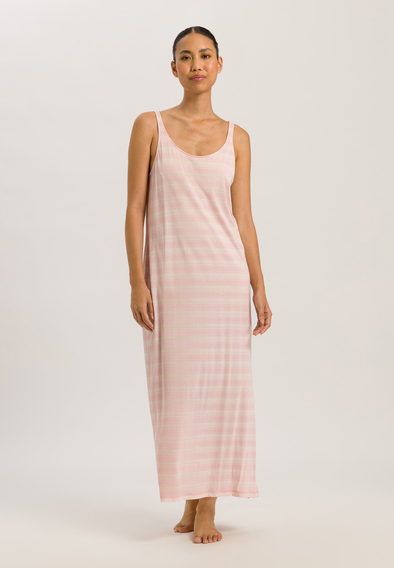 77655 Laura LONG TANK GOWN - 2881 Coral Stripes