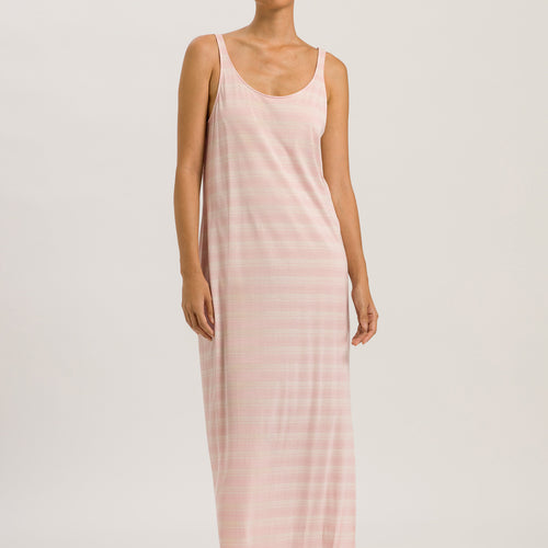 77655 Laura LONG TANK GOWN - 2881 Coral Stripes