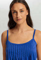 Juliet Spaghetti Strap Pleated Pajama Set | Dazzling Blue 77705-1584