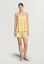 Juliet Spaghetti Strap Pleated Pajama Set | Vanilla Highlight 77705-2224