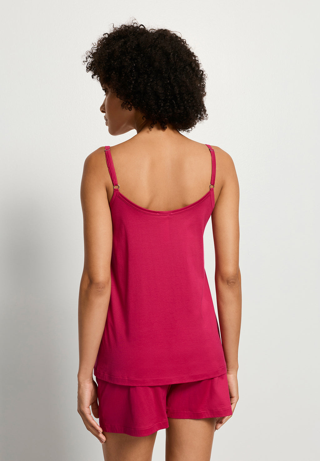 Juliet Spaghetti Strap Pleated Pajama Set | Light Sangria 77705-2465