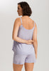 Juliet Spaghetti Strap Pleated Pajama Set | Purple Heather 77705-2474