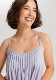 Juliet Spaghetti Strap Pleated Pajama Set | Purple Heather 77705-2474