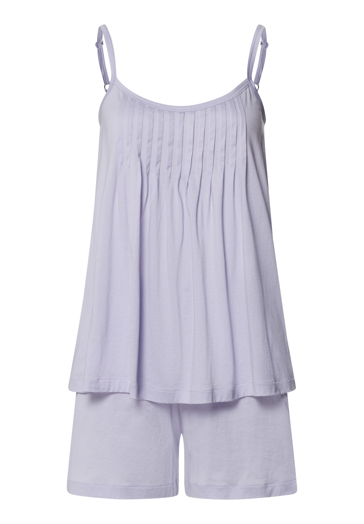 Juliet Spaghetti Strap Pleated Pajama Set | Purple Heather 77705-2474