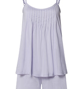 Juliet Spaghetti Strap Pleated Pajama Set | Purple Heather 77705-2474