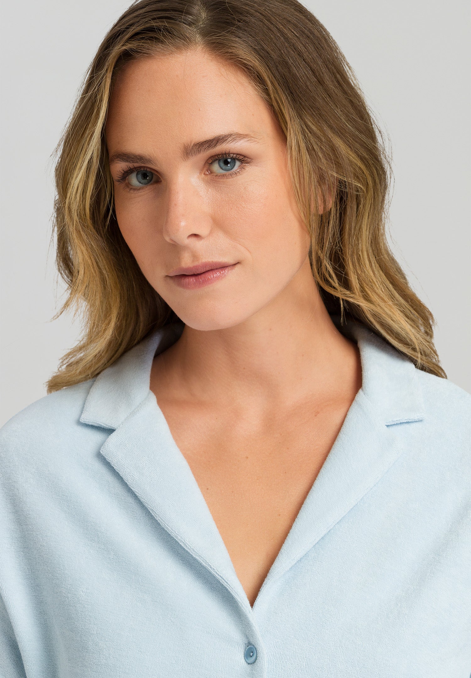 77720 Sleep And Lounge Short Sleeve Shirt - 2518 Misty Blue