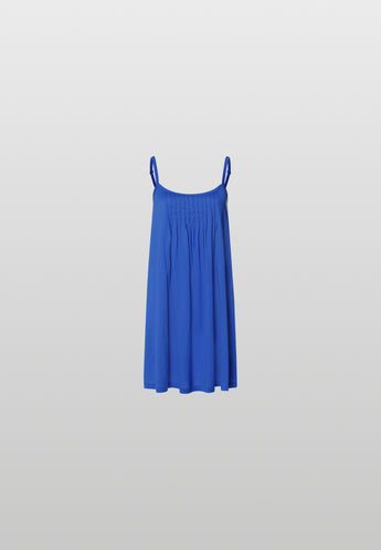 Juliet Pleated Cotton Babydoll | Dazzling Blue 77747-1584