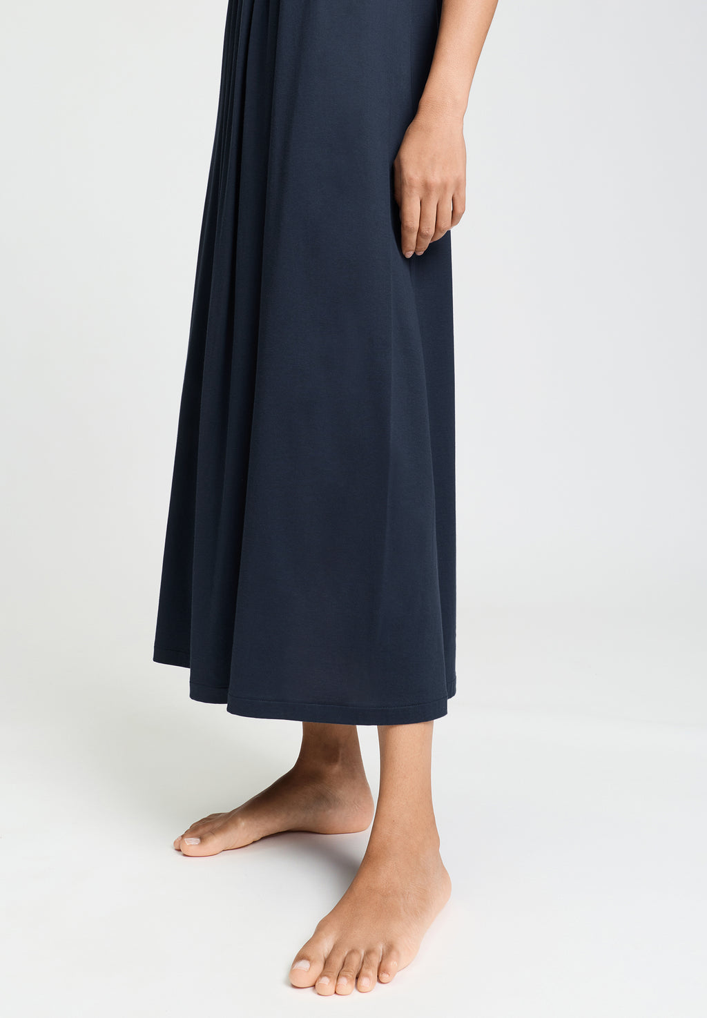 Juliet Pleated Cotton Chemise | Deep Navy 77748-1610