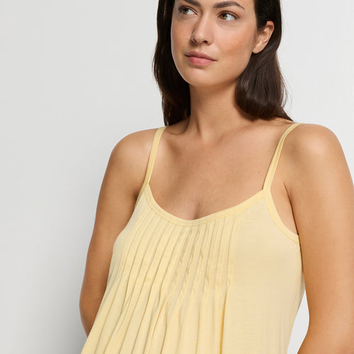 Juliet Pleated Cotton Chemise | Vanilla Highlight 77748-2224