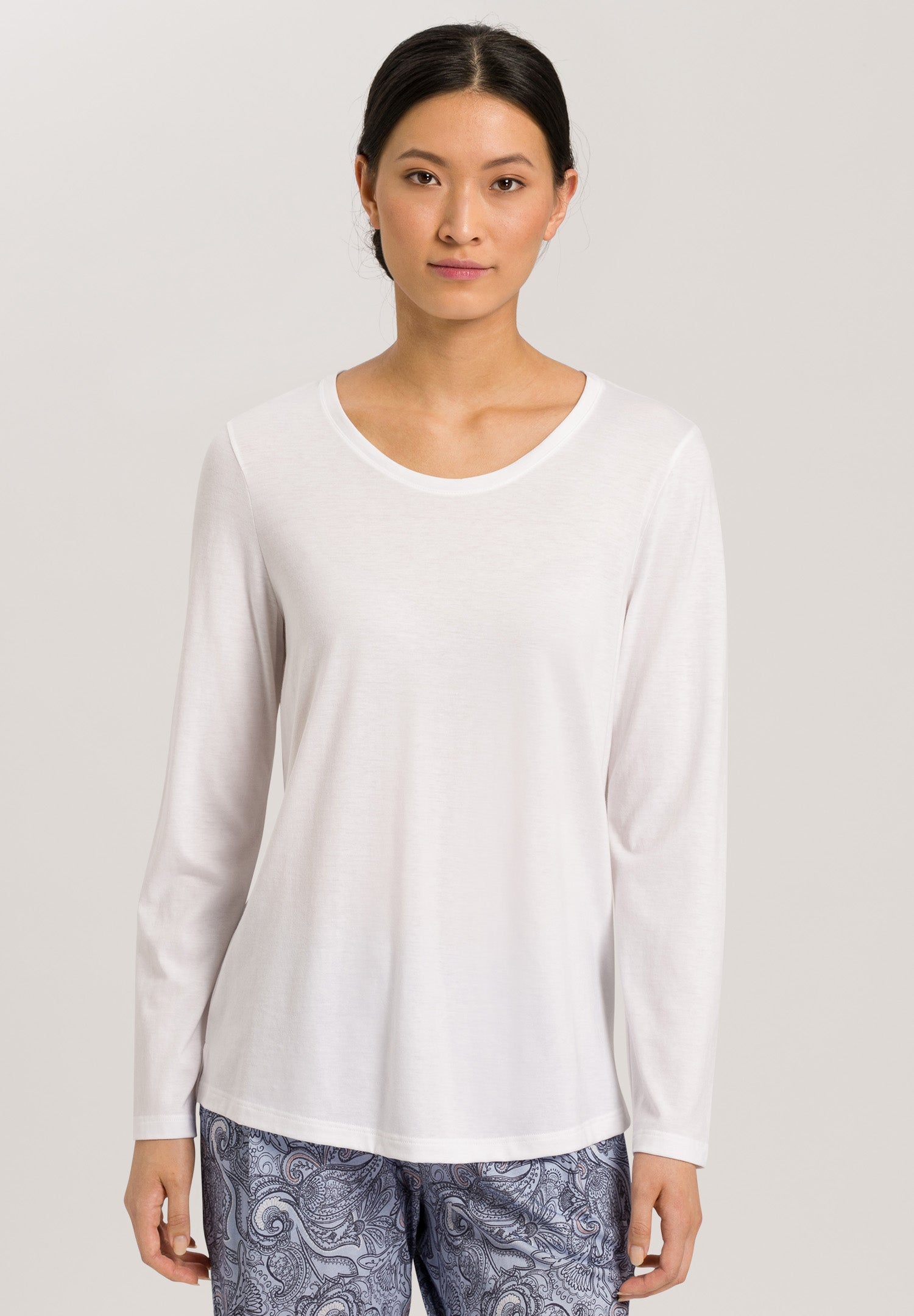 77844 Sleep And Lounge L/Slv Shirt - 101 White